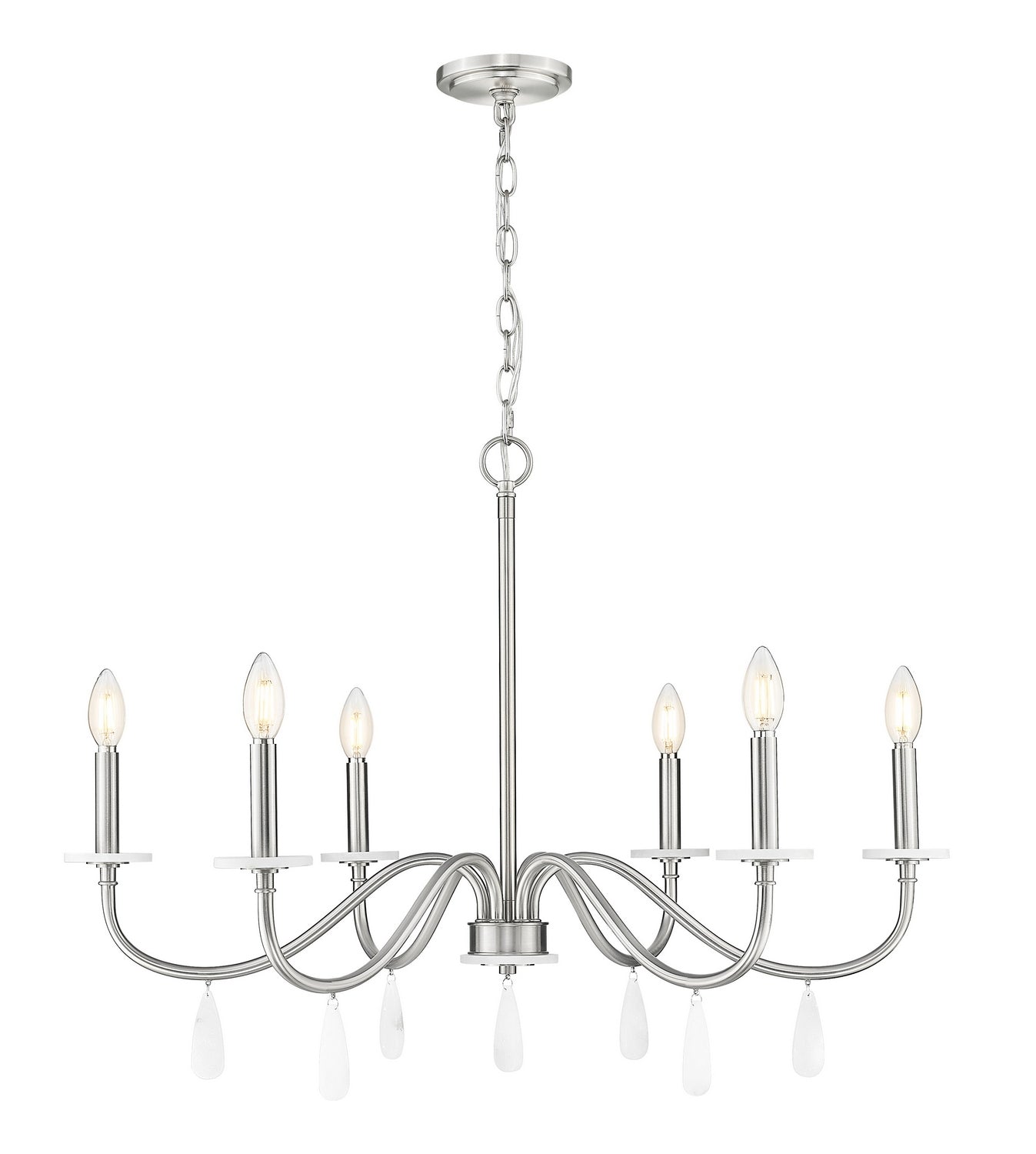Z-Lite - 6103-32BN - Six Light Chandelier - Toussant - Brushed Nickel