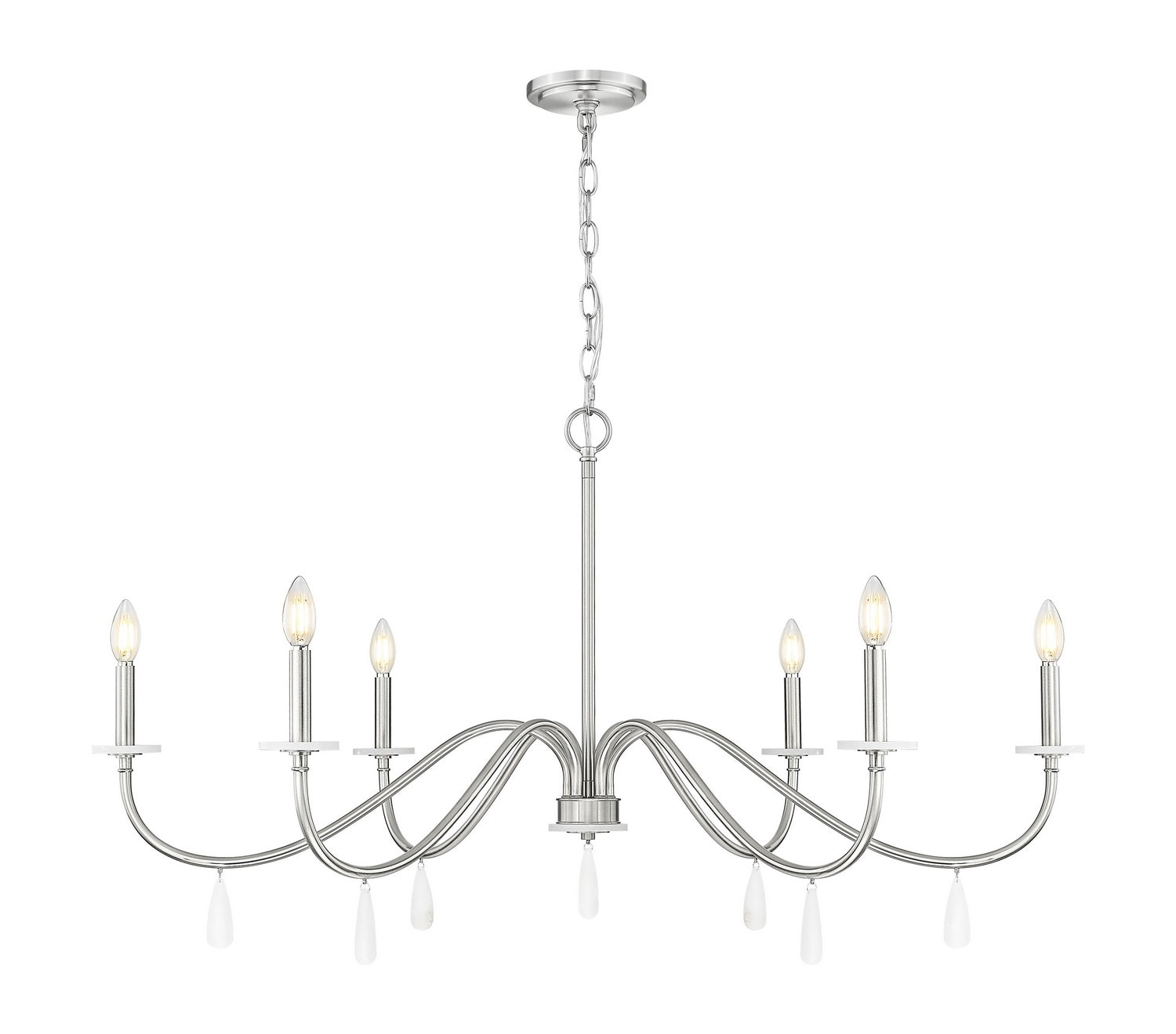 Z-Lite - 6103-45BN - Six Light Chandelier - Toussant - Brushed Nickel