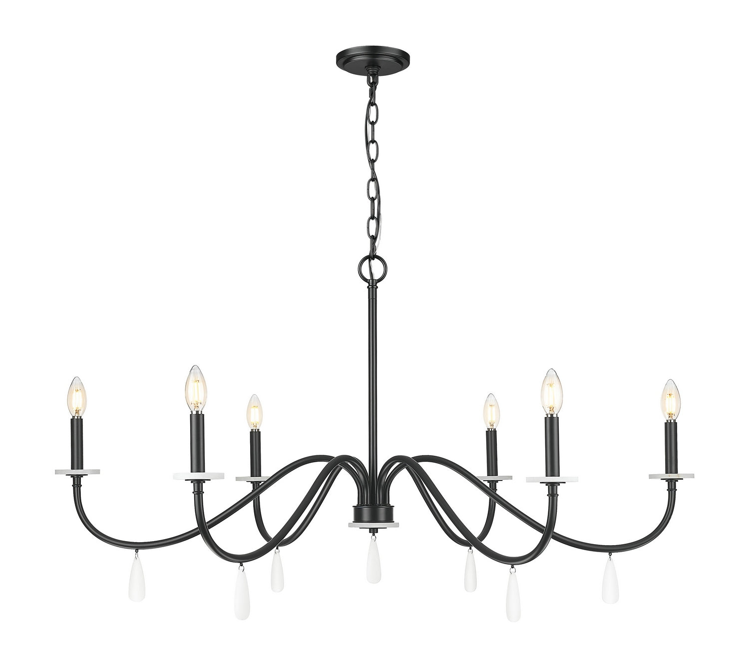 Z-Lite - 6103-45MB - Six Light Chandelier - Toussant - Matte Black