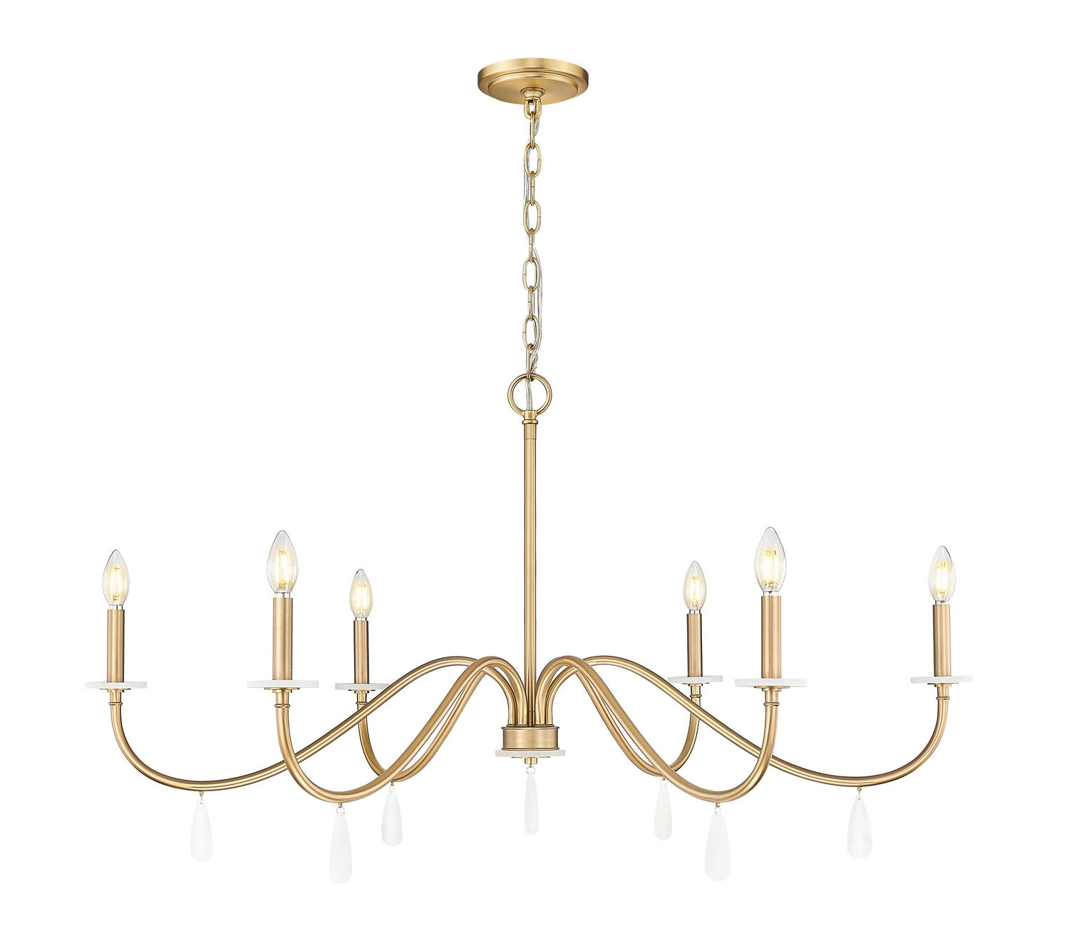 Z-Lite - 6103-45MGLD - Six Light Chandelier - Toussant - Modern Gold