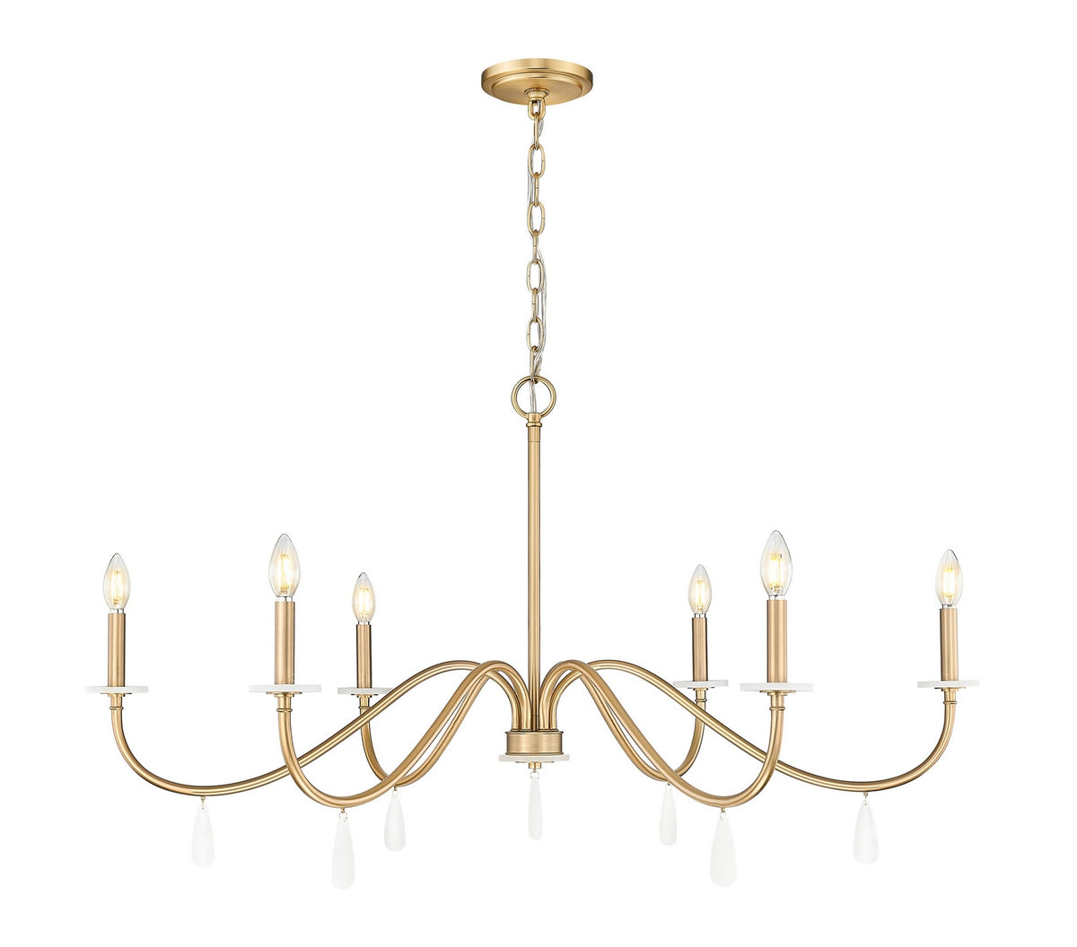Z-Lite - 6103-45MGLD - Six Light Chandelier - Toussant - Modern Gold