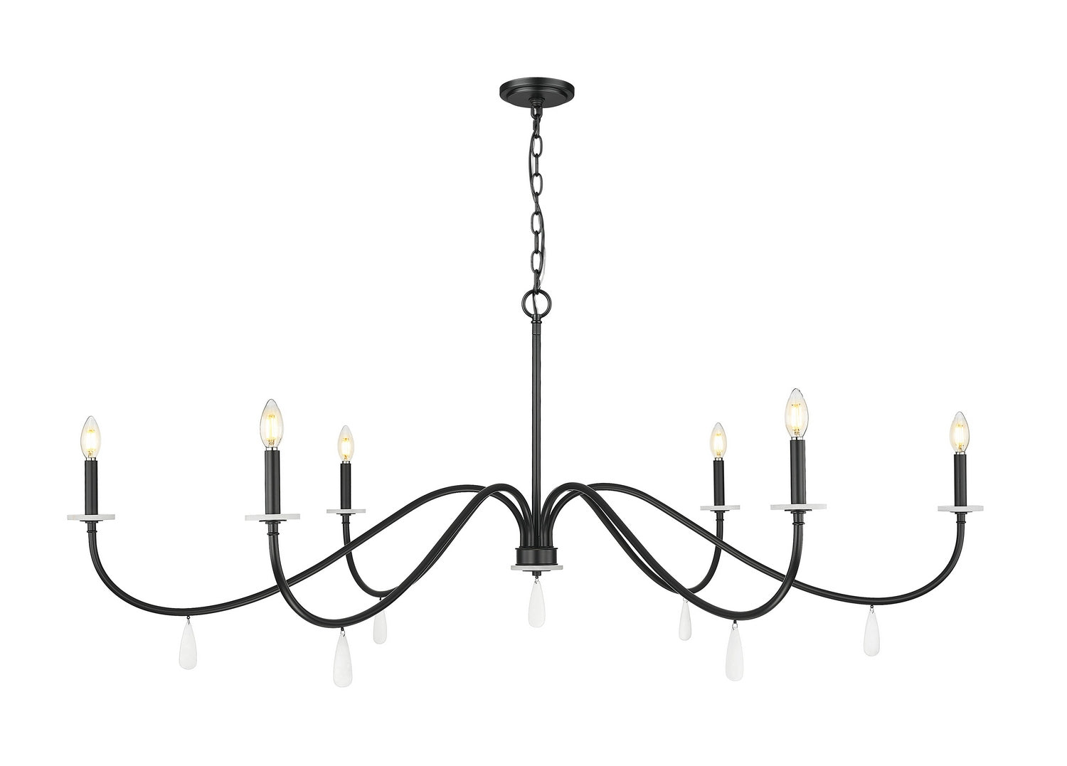 Z-Lite - 6103-63MB - Six Light Chandelier - Toussant - Matte Black