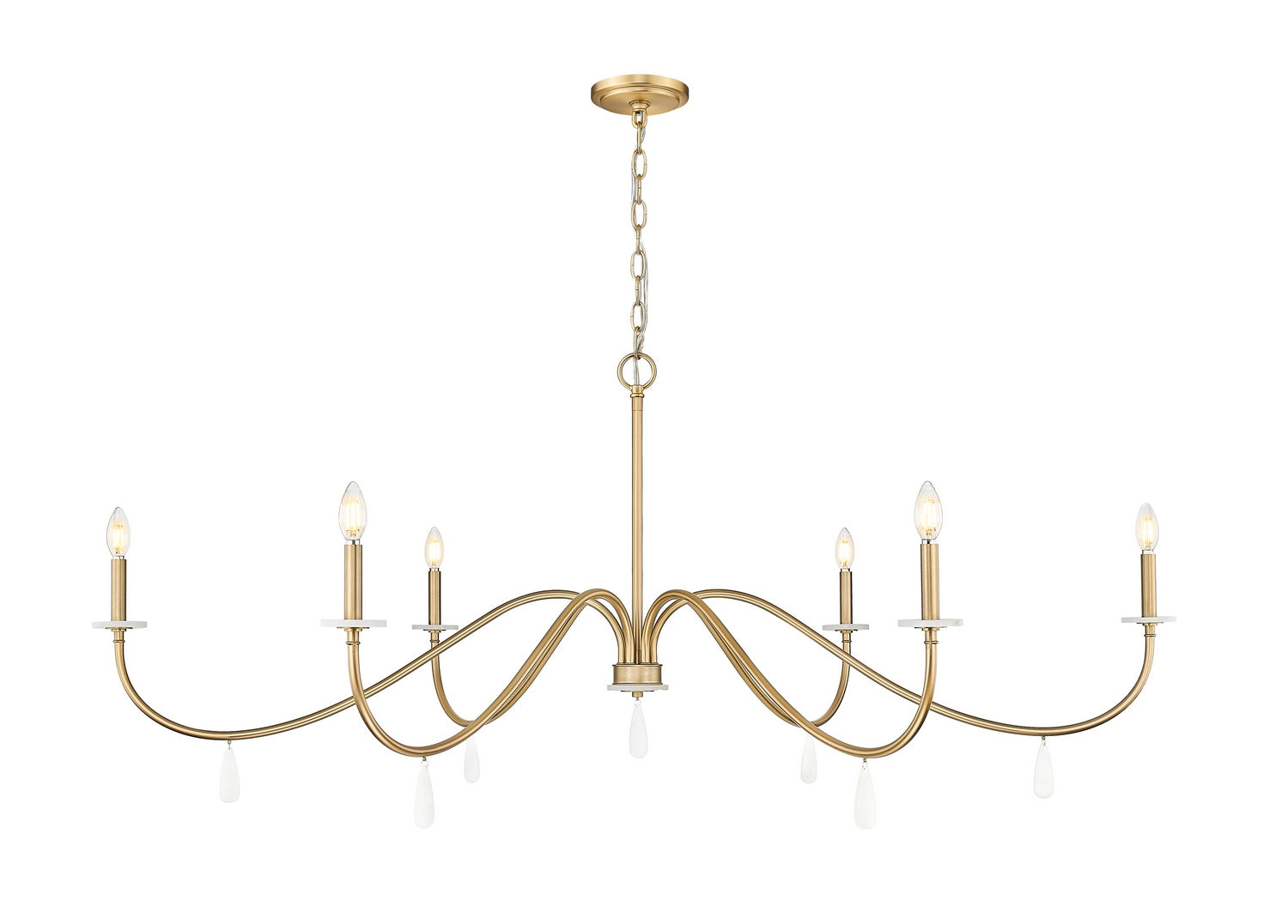 Z-Lite - 6103-63MGLD - Six Light Chandelier - Toussant - Modern Gold