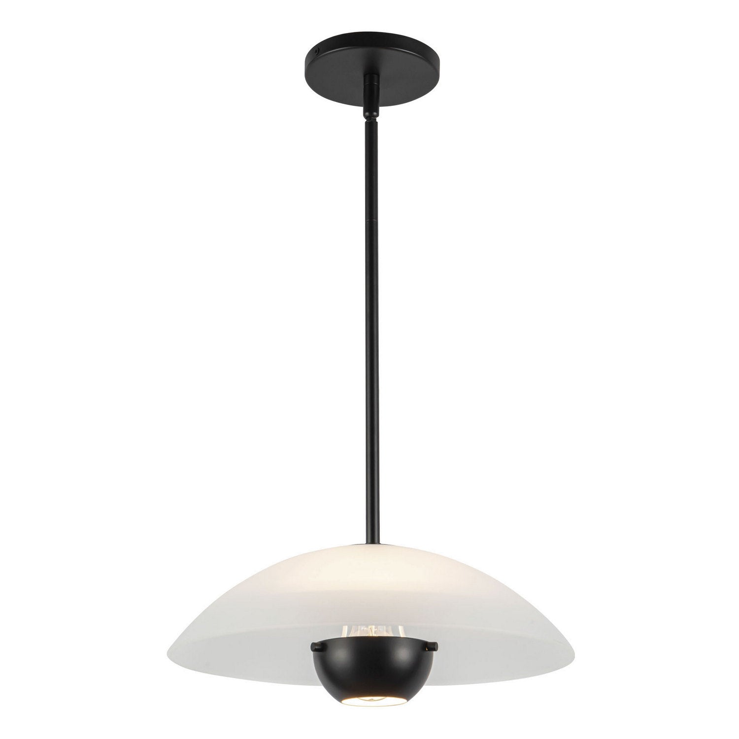 Kuzco Lighting - PD11914-OP/BK - One Light Pendant - Umbra - Opal Glass/Black