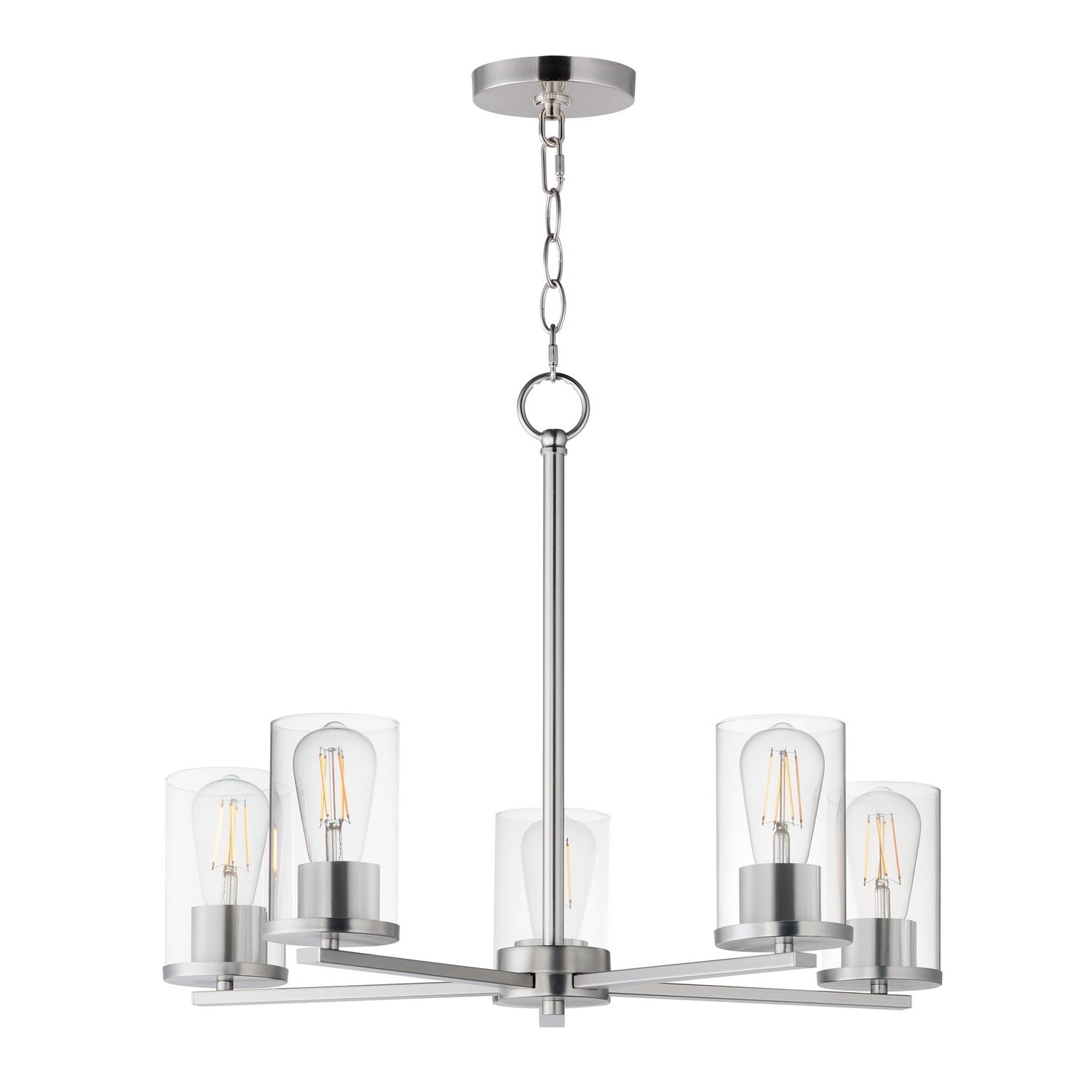Maxim - 10286CLSN - Five Light Chandelier - Lateral - Satin Nickel