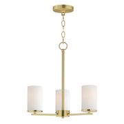 Maxim - 10287SWSBR - Three Light Chandelier - Lateral - Satin Brass