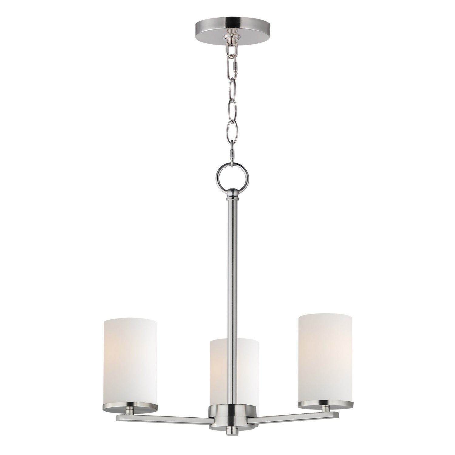 Maxim - 10287SWSN - Three Light Chandelier - Lateral - Satin Nickel