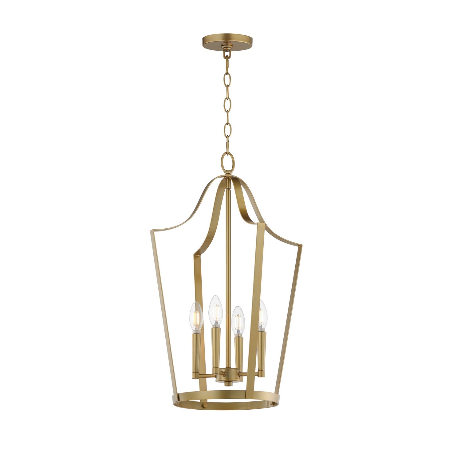 Maxim - 10424NAB - Four Light Pendant - Arden - Natural Aged Brass