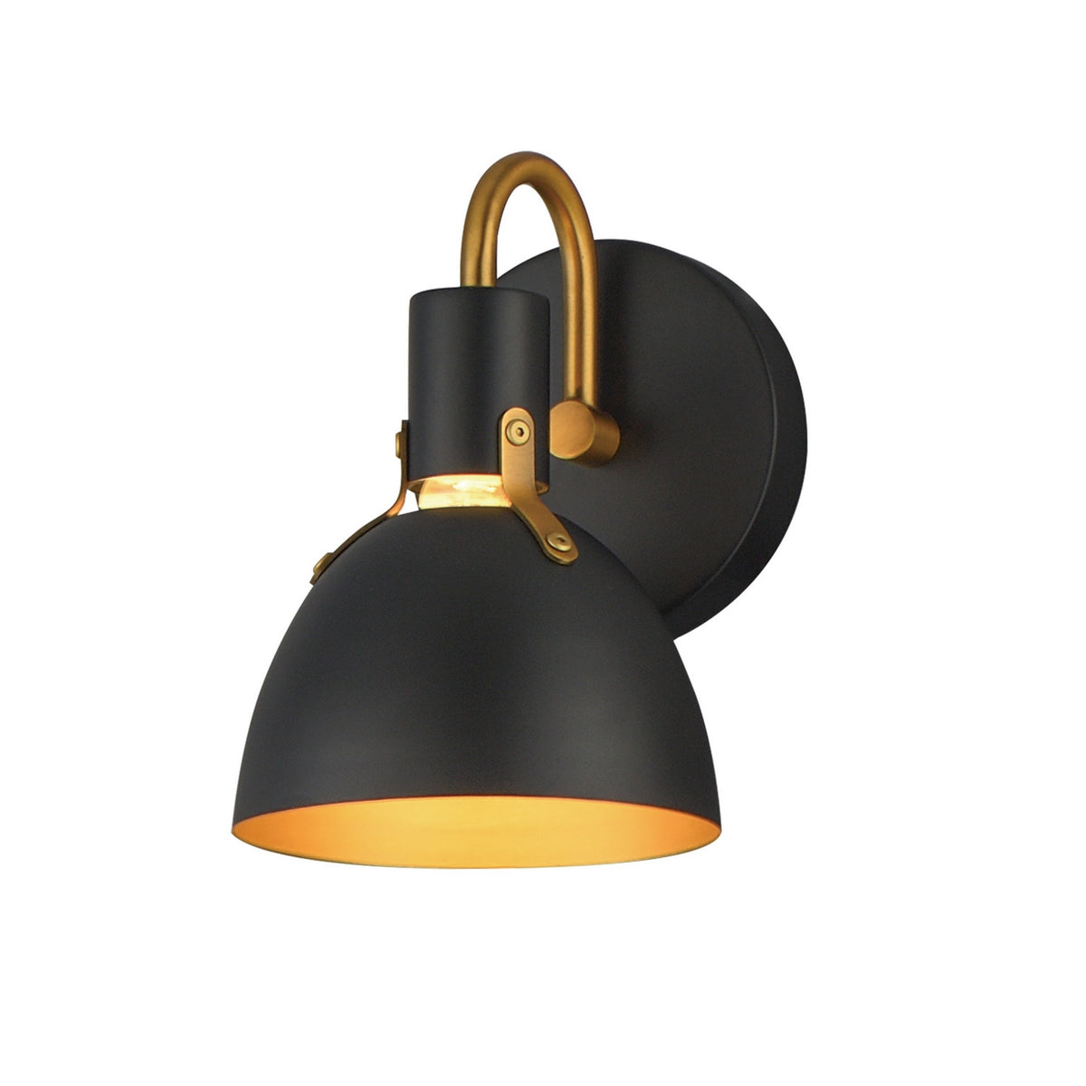 Maxim - 12341BKAB - One Light Wall Sconce - Dusk - Black / Antique Brass