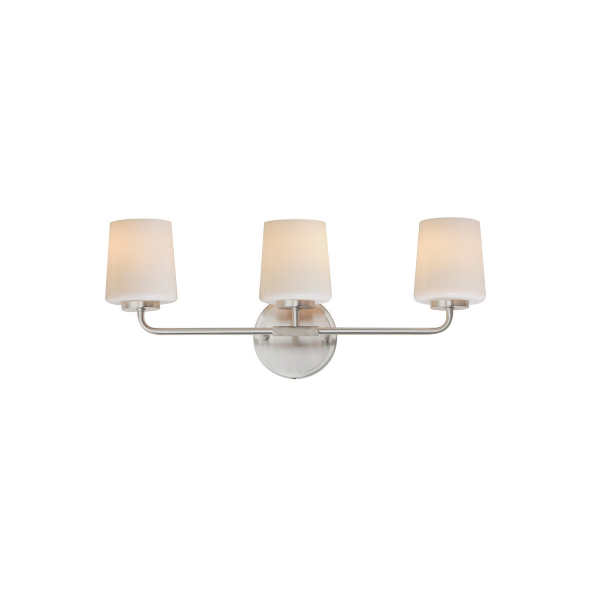Maxim - 12693WTSN - Three Light Bath Vanity - Durham - Satin Nickel