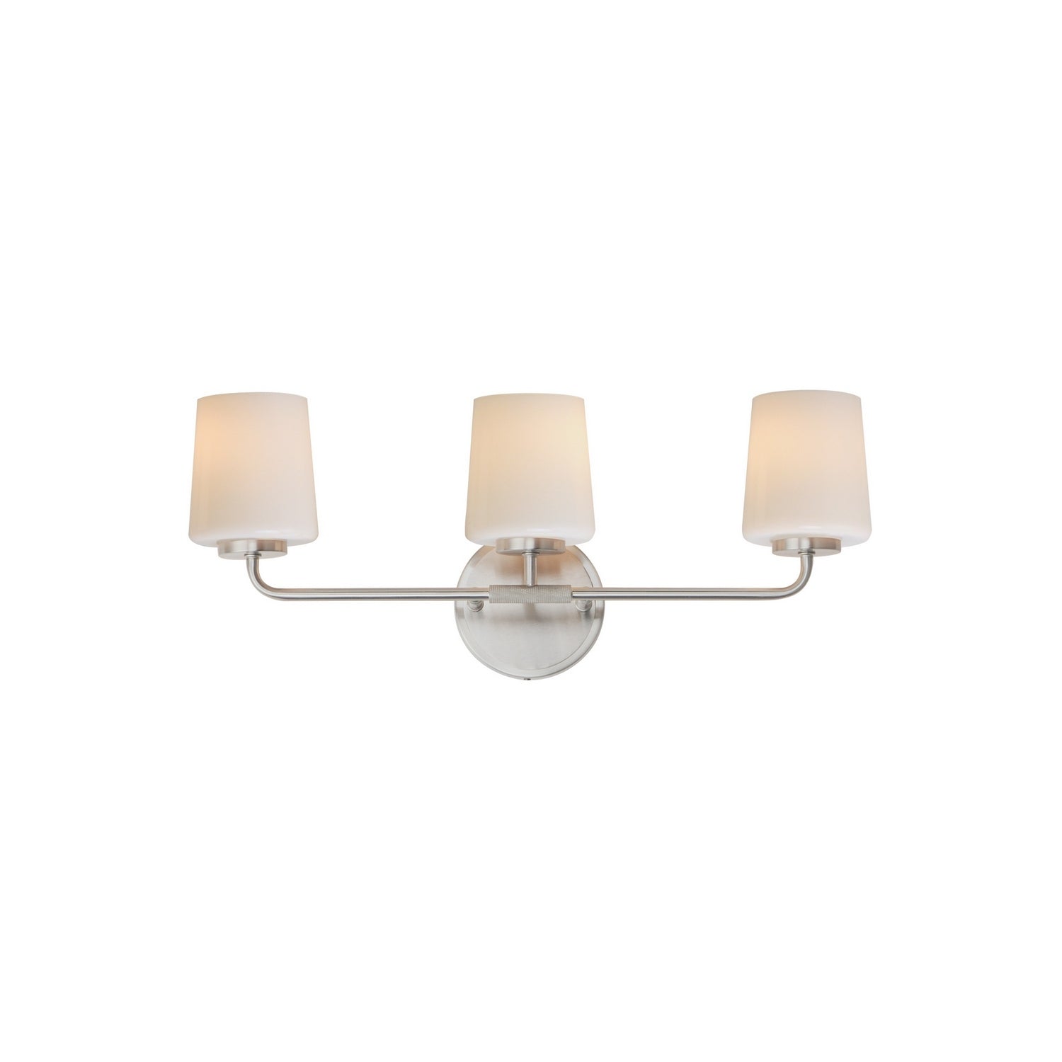 Maxim - 12693WTSN - Three Light Bath Vanity - Durham - Satin Nickel
