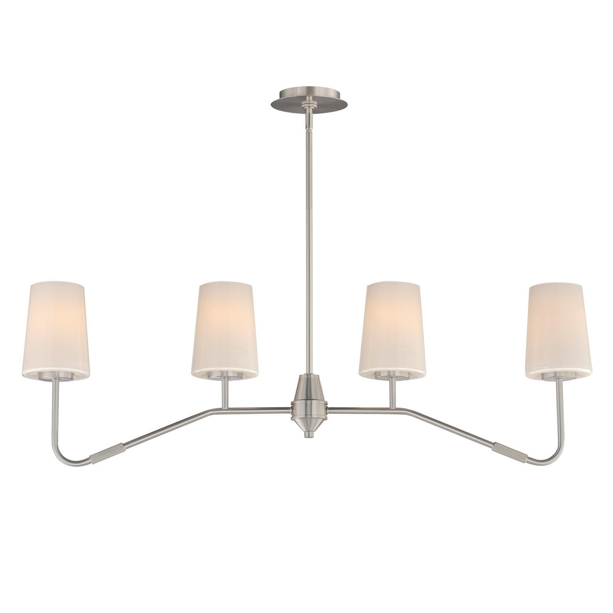 Maxim - 12697WTSN - Four Light Linear Chandelier - Durham - Satin Nickel
