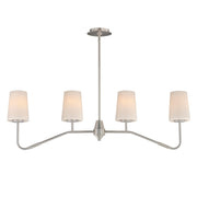 Maxim - 12697WTSN - Four Light Linear Chandelier - Durham - Satin Nickel
