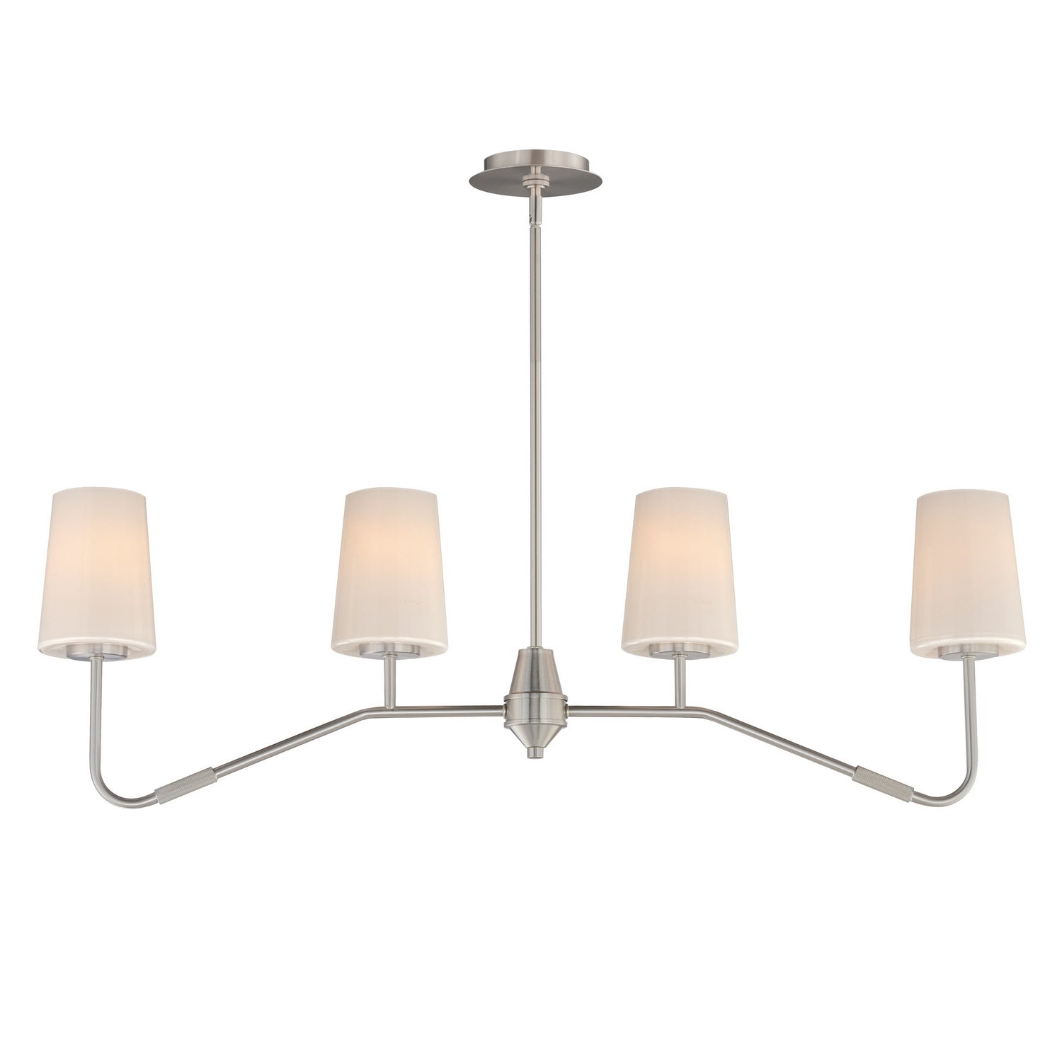 Maxim - 12697WTSN - Four Light Linear Chandelier - Durham - Satin Nickel