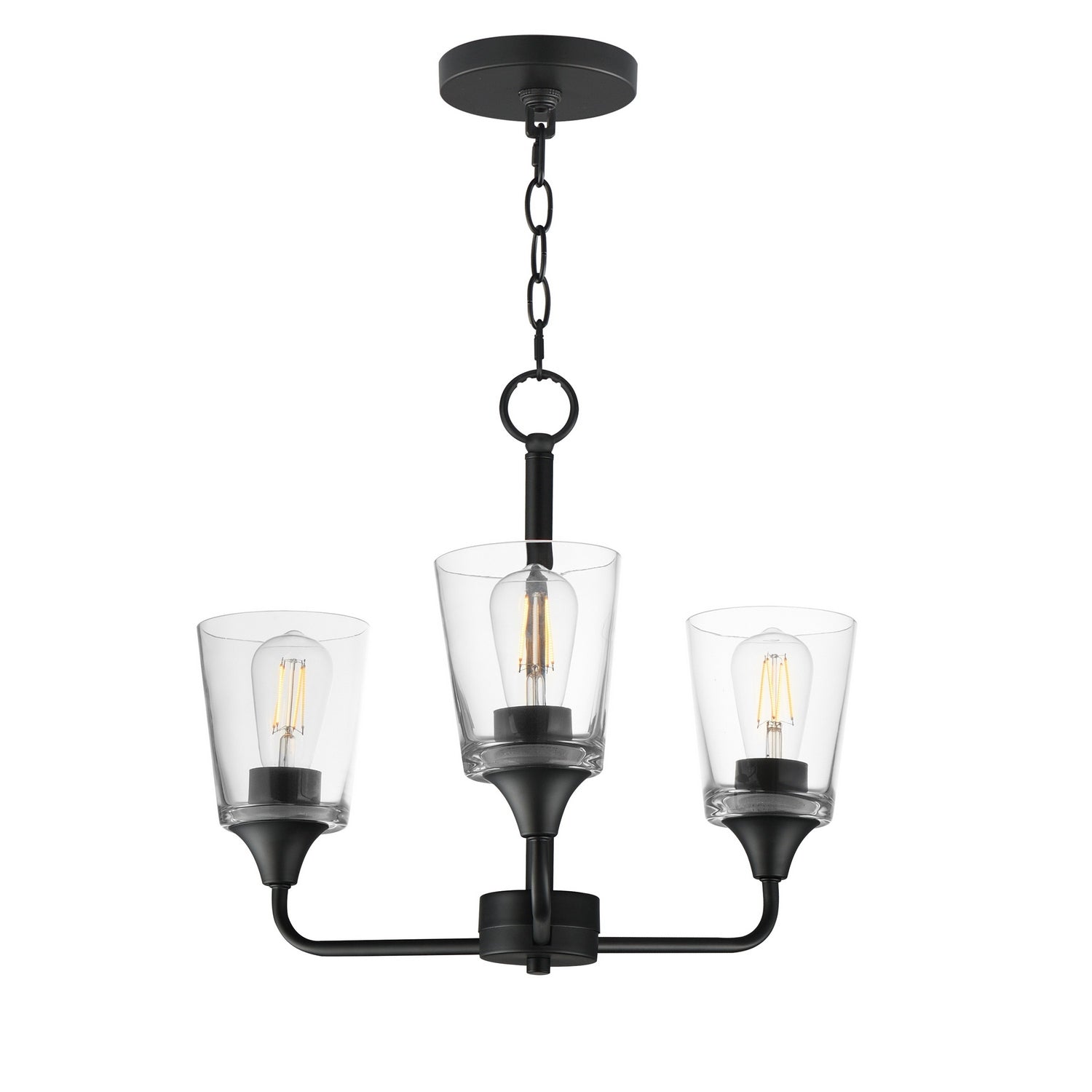 Maxim - 12873CLBK - Three Light Chandelier - Hudson - Black