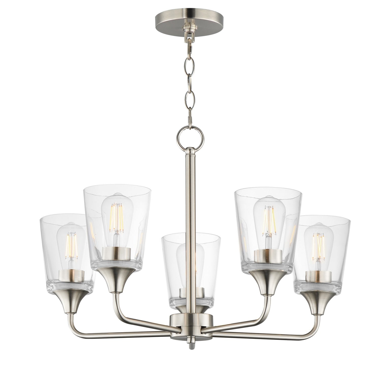 Maxim - 12875CLSN - Five Light Chandelier - Hudson - Satin Nickel