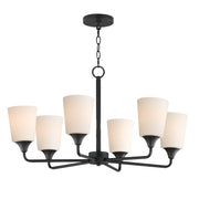 Maxim - 12876SWBK - Six Light Chandelier - Hudson - Black