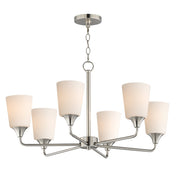 Maxim - 12876SWSN - Six Light Chandelier - Hudson - Satin Nickel