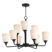 Maxim - 12879SWBK - Nine Light Chandelier - Hudson - Black