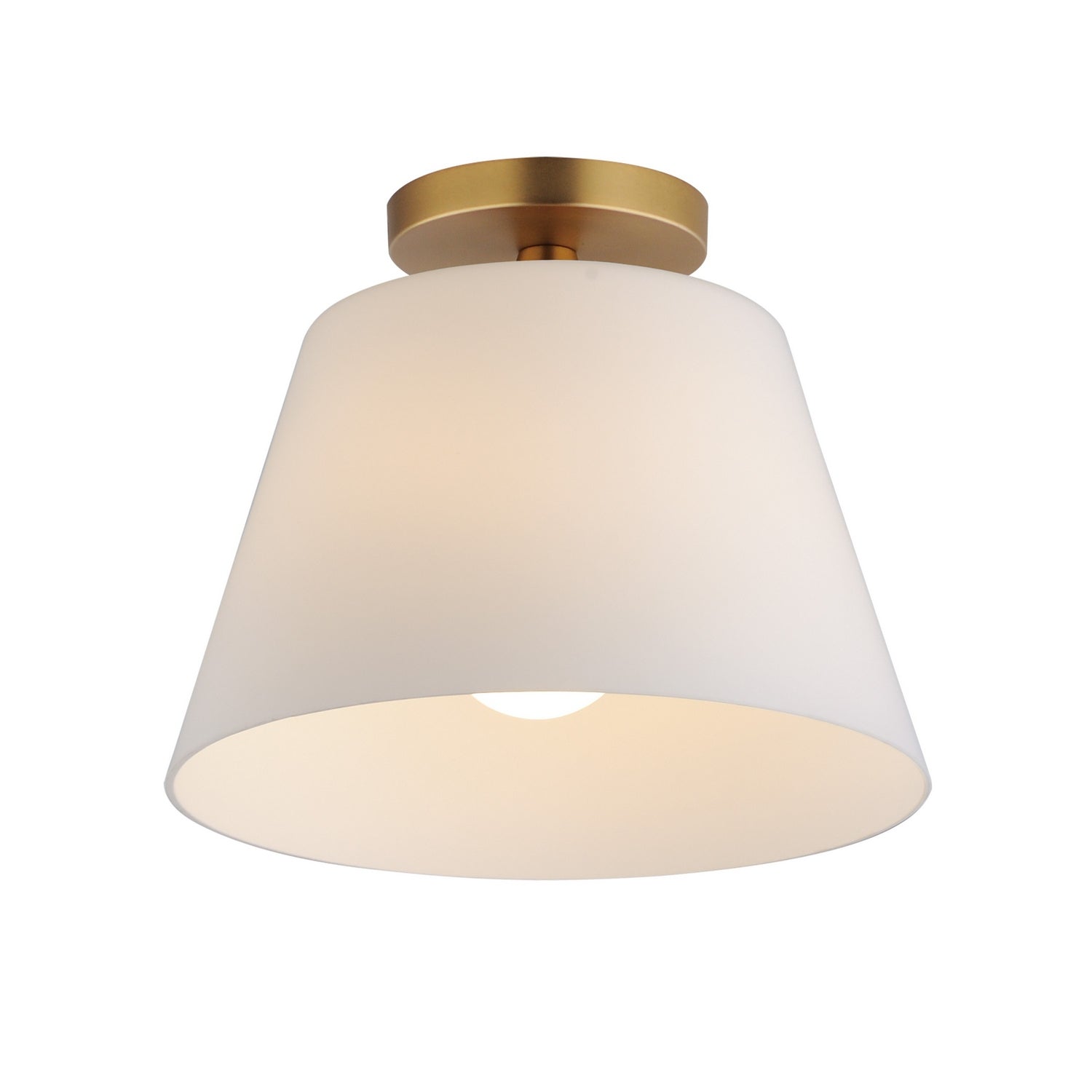 Maxim - 12880SWNAB - One Light Semi-Flush Mount/Pendant - Hudson - Natural Aged Brass