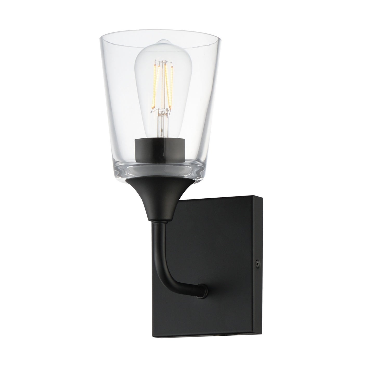 Maxim - 12881CLBK - One Light Wall Sconce - Hudson - Black