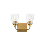Maxim - 12882CLNAB - Two Light Bath Vanity - Hudson - Natural Aged Brass