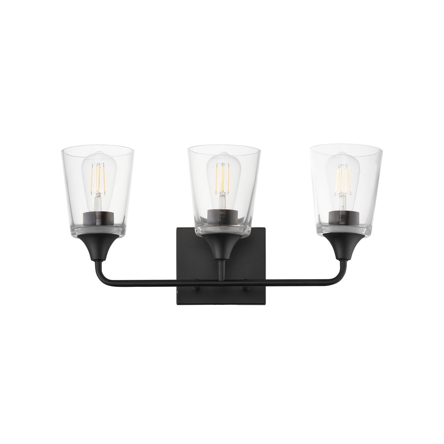 Maxim - 12883CLBK - Three Light Bath Vanity - Hudson - Black