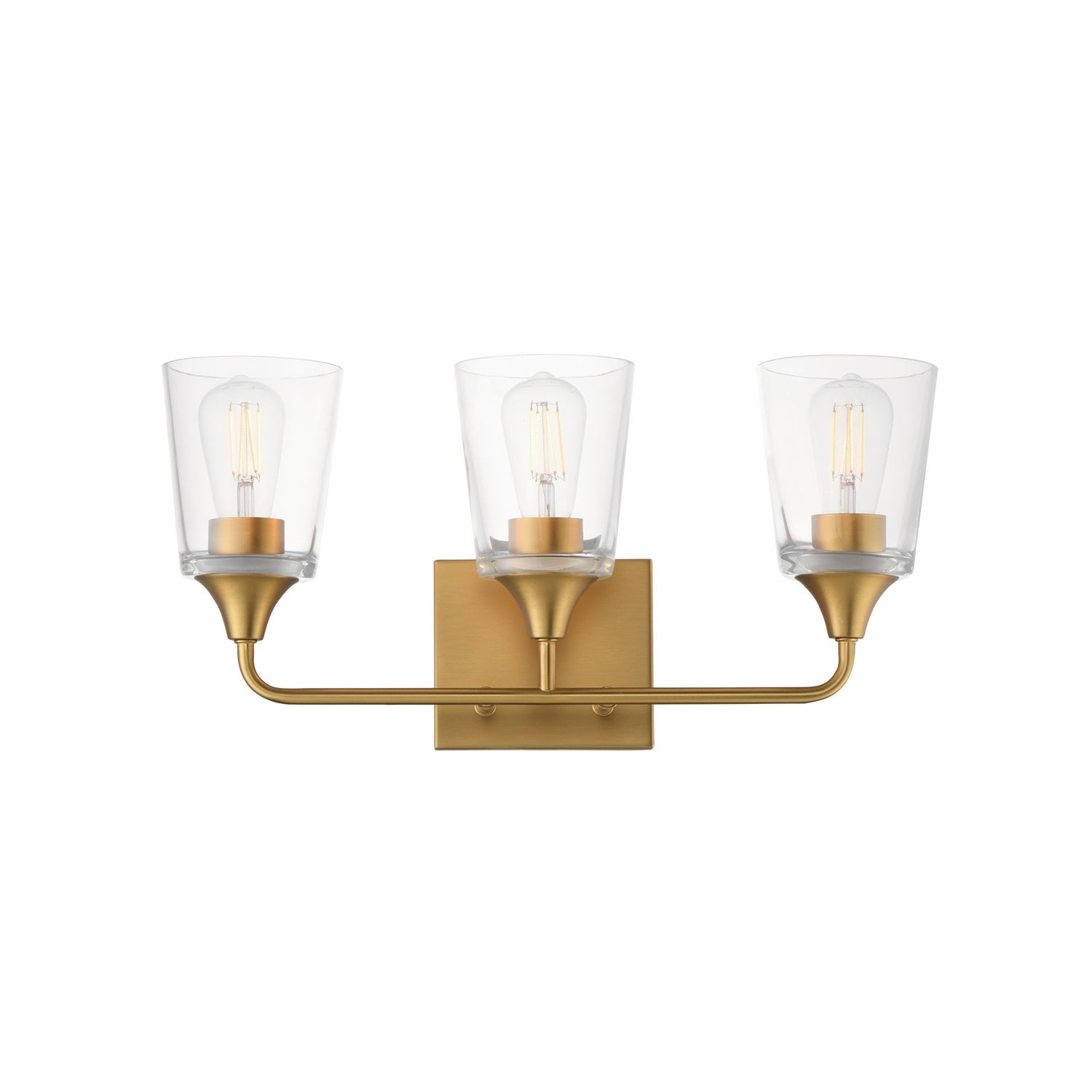 Maxim - 12883CLNAB - Three Light Bath Vanity - Hudson - Natural Aged Brass