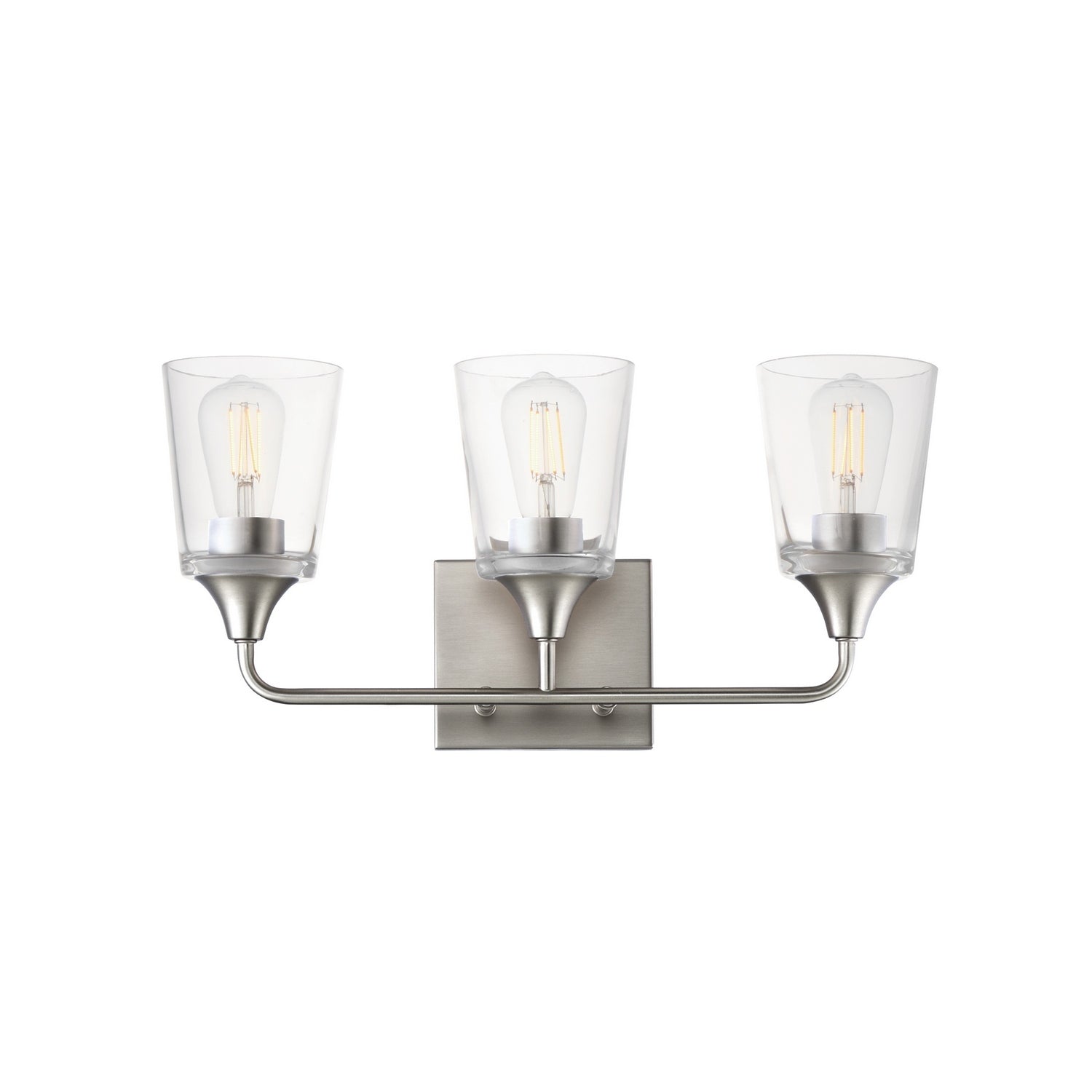 Maxim - 12883CLSN - Three Light Bath Vanity - Hudson - Satin Nickel
