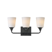 Maxim - 12883SWBK - Three Light Bath Vanity - Hudson - Black