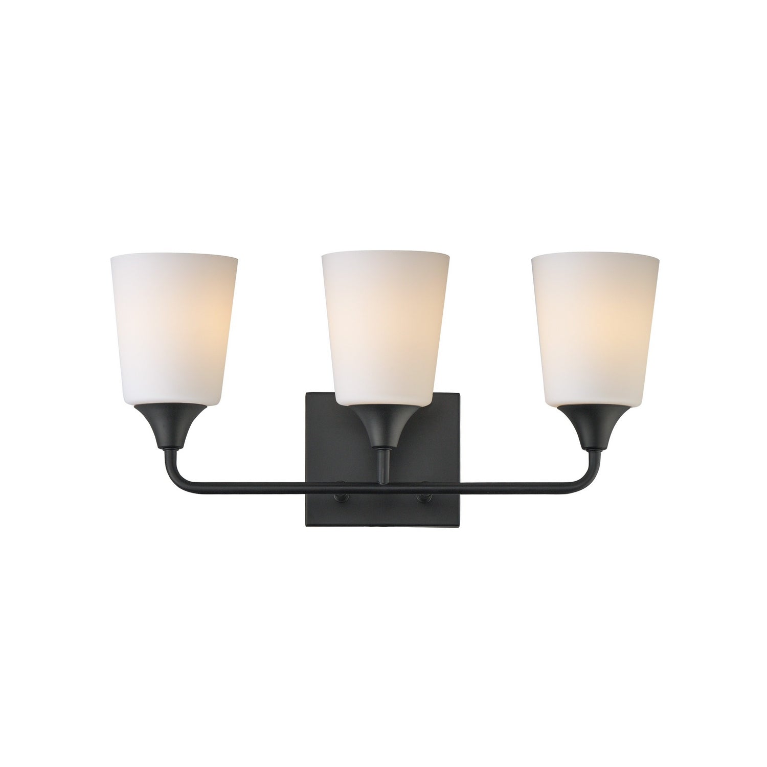 Maxim - 12883SWBK - Three Light Bath Vanity - Hudson - Black