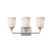 Maxim - 12883SWSN - Three Light Bath Vanity - Hudson - Satin Nickel