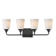 Maxim - 12884SWBK - Four Light Bath Vanity - Hudson - Black