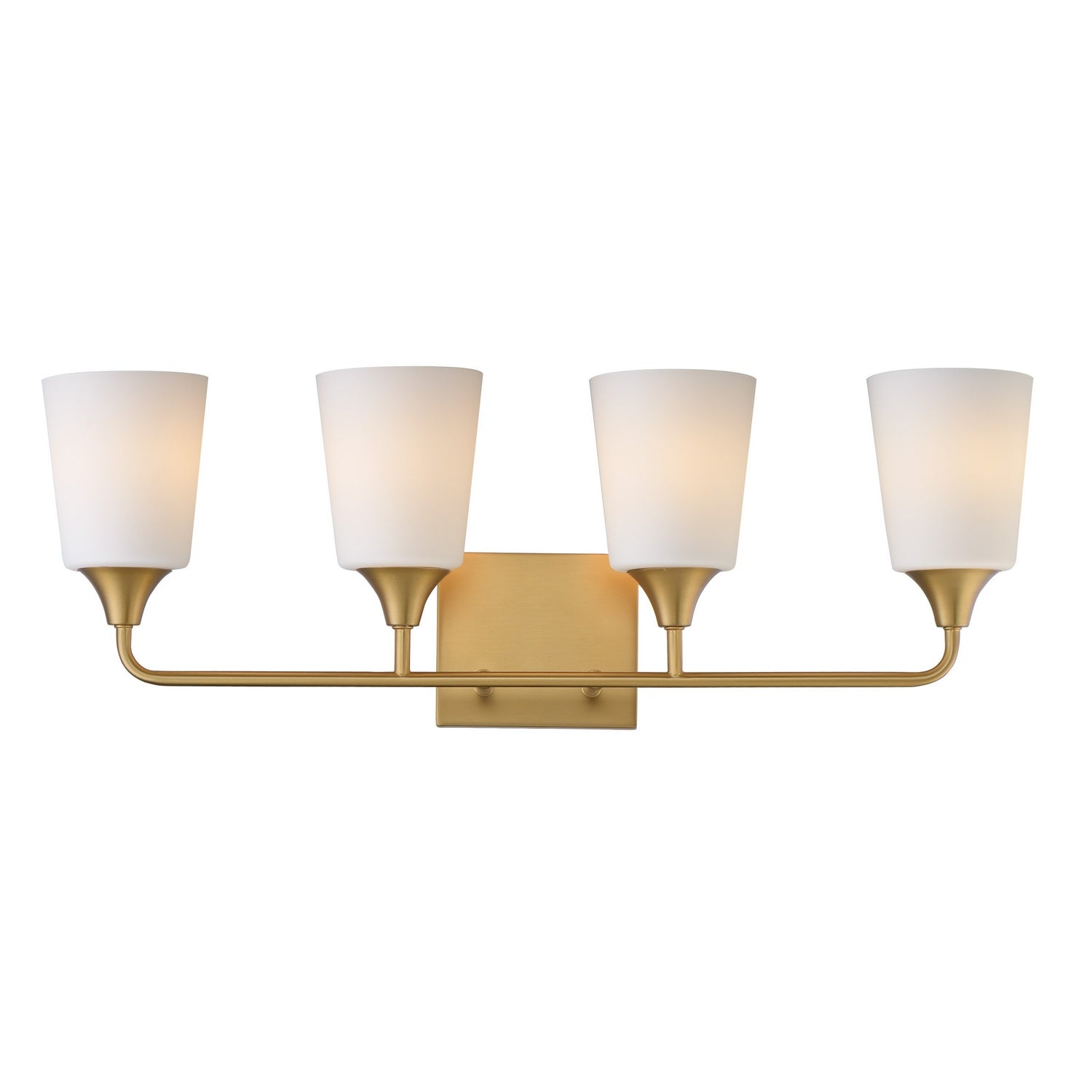 Maxim - 12884SWNAB - Four Light Bath Vanity - Hudson - Natural Aged Brass