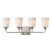 Maxim - 12884SWSN - Four Light Bath Vanity - Hudson - Satin Nickel
