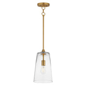Maxim - 12886CLNAB - One Light Pendant - Hudson - Natural Aged Brass