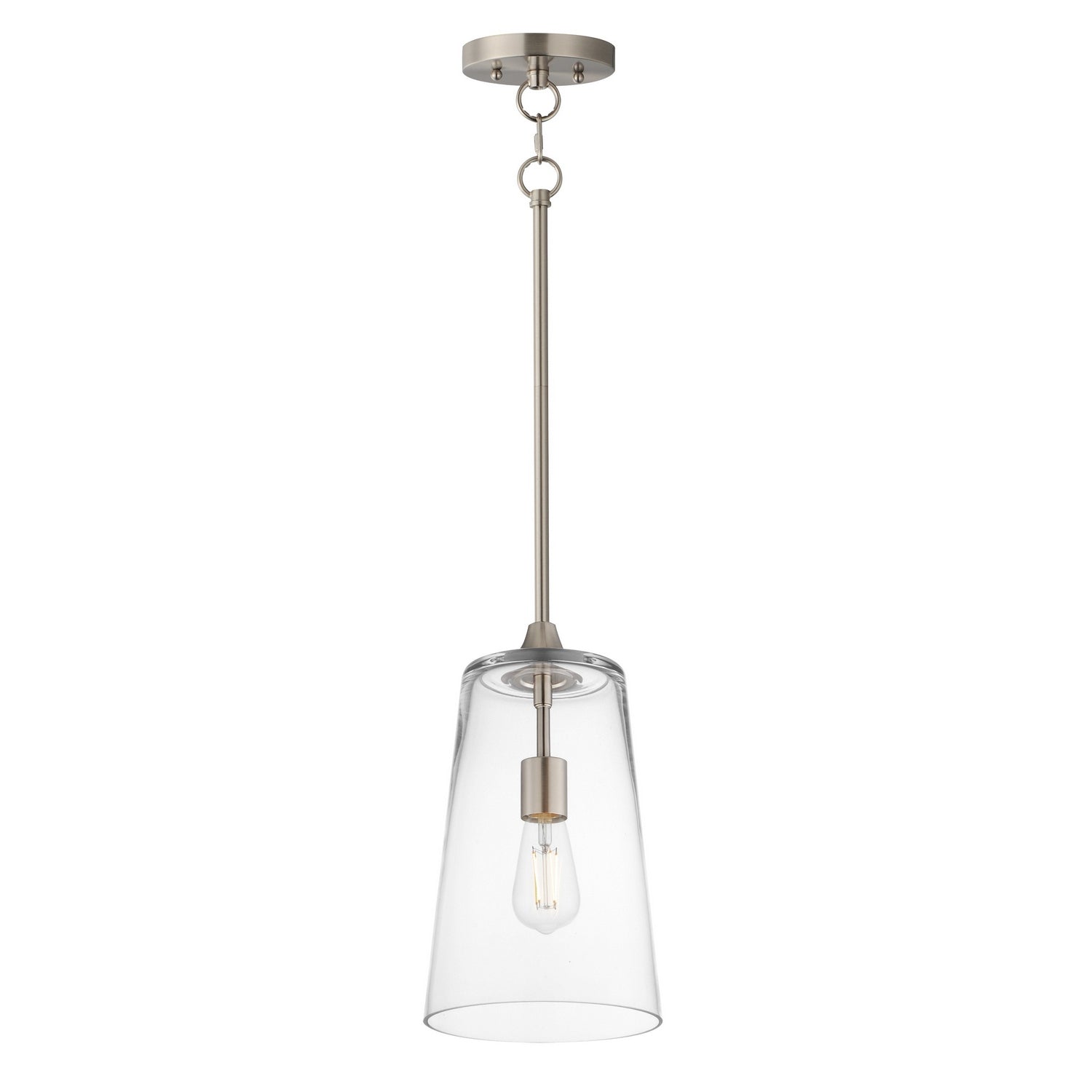 Maxim - 12886CLSN - One Light Pendant - Hudson - Satin Nickel
