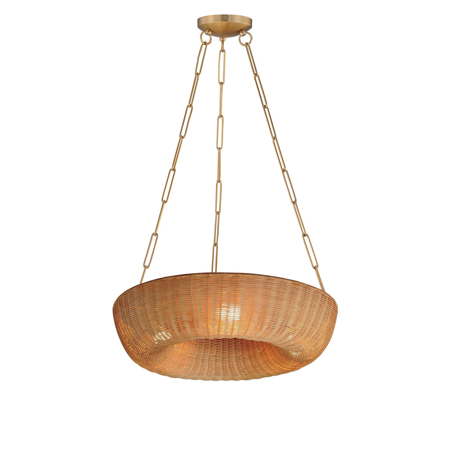 Maxim - 14312NANAB - Three Light Pendant - Bower - Natural Aged Brass