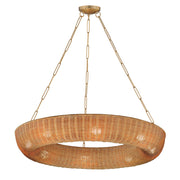 Maxim - 14314NANAB - Eight Light Pendant - Bower - Natural Aged Brass
