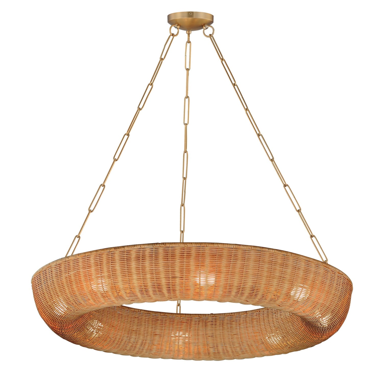 Maxim - 14314NANAB - Eight Light Pendant - Bower - Natural Aged Brass