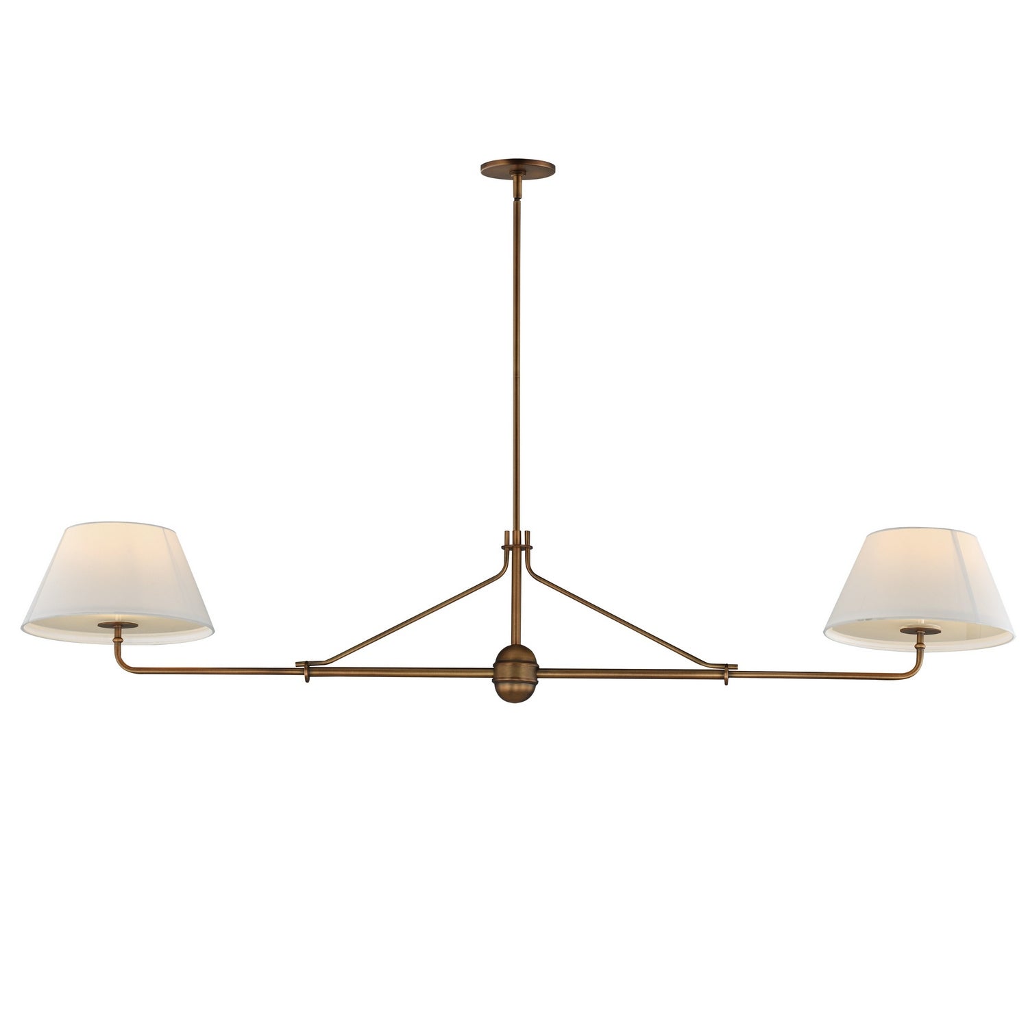 Maxim - 18412OFWBR - Two Light Pendant - Dunbridge - Weathered Brass