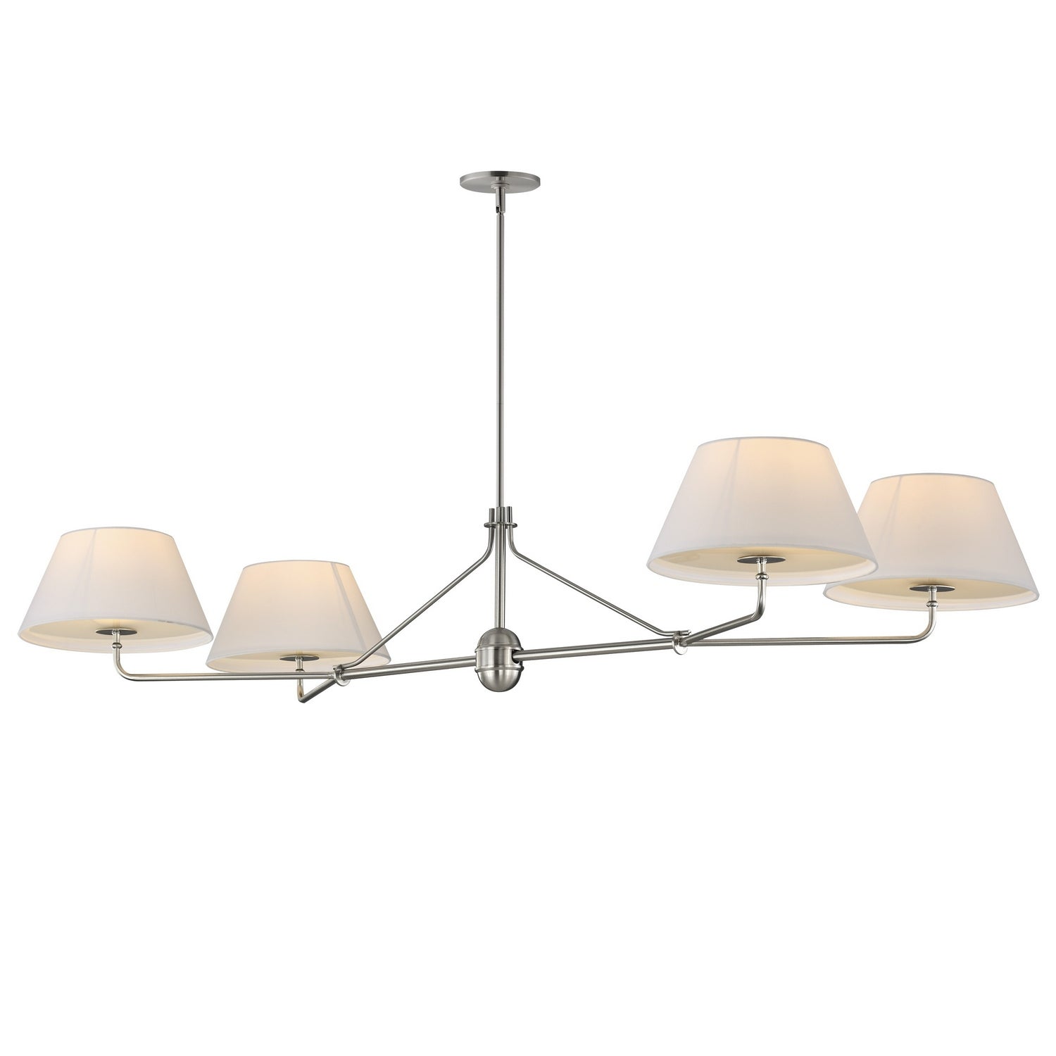 Maxim - 18414OFPN - Four Light Chandelier - Dunbridge - Polished Nickel