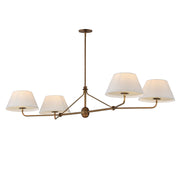 Maxim - 18414OFWBR - Four Light Chandelier - Dunbridge - Weathered Brass