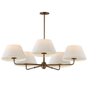 Maxim - 18415OFWBR - Five Light Chandelier - Dunbridge - Weathered Brass