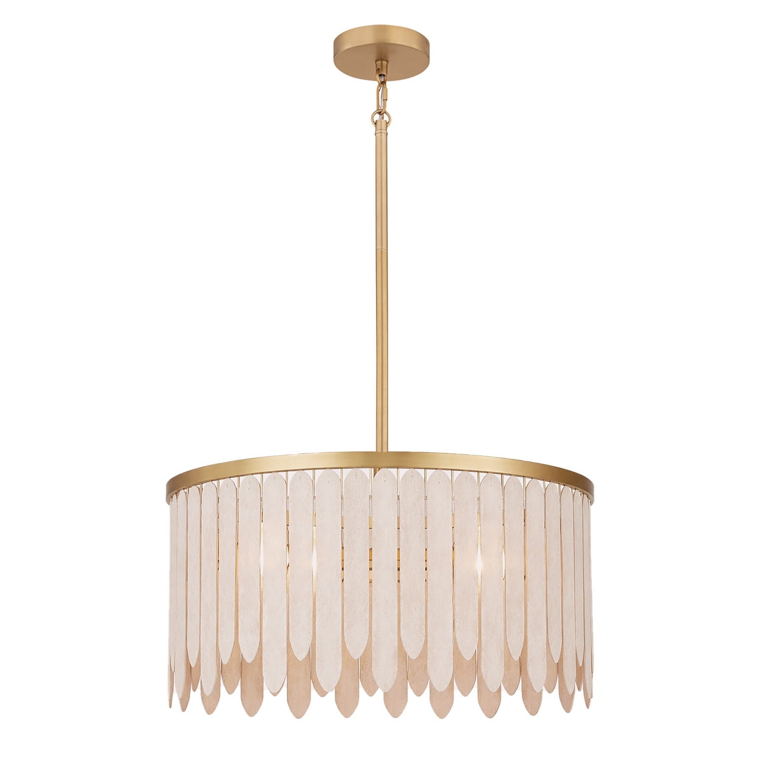 Maxim - 22512WWTNAB - Four Light Pendant - Marimba - Natural Aged Brass