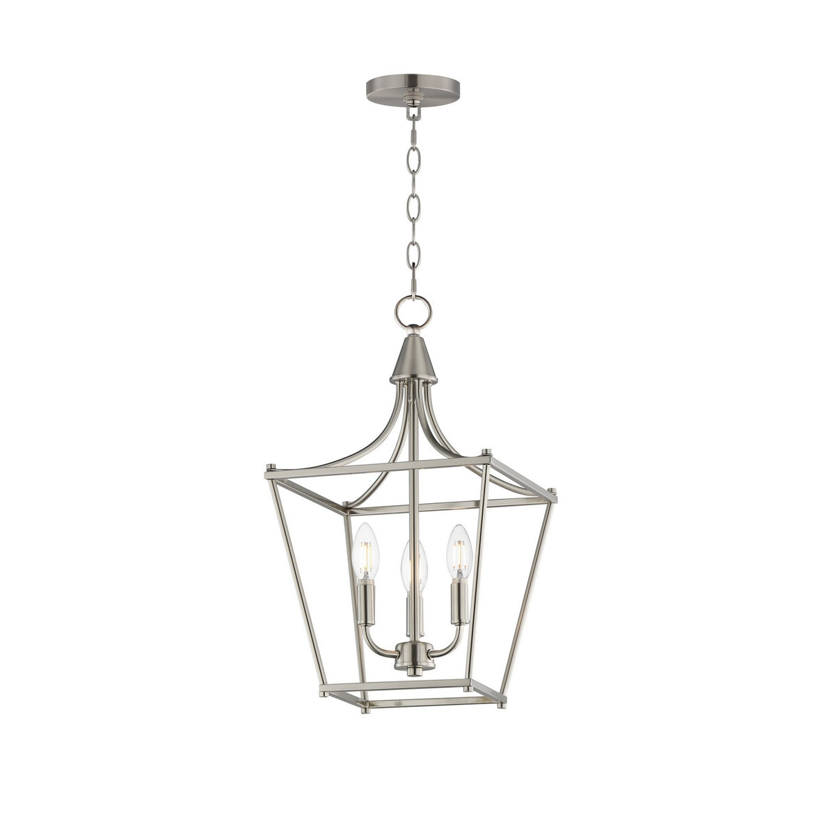 Maxim - 25313SN - Three Light Pendant - Clifton - Satin Nickel