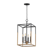 Maxim - 28624BKWBR - Four Light Pendant - SoHo - Black/Weathered Brass