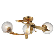 Maxim - 28717CRGL - Three Light Flush Mount - Firenze - Gold Leaf