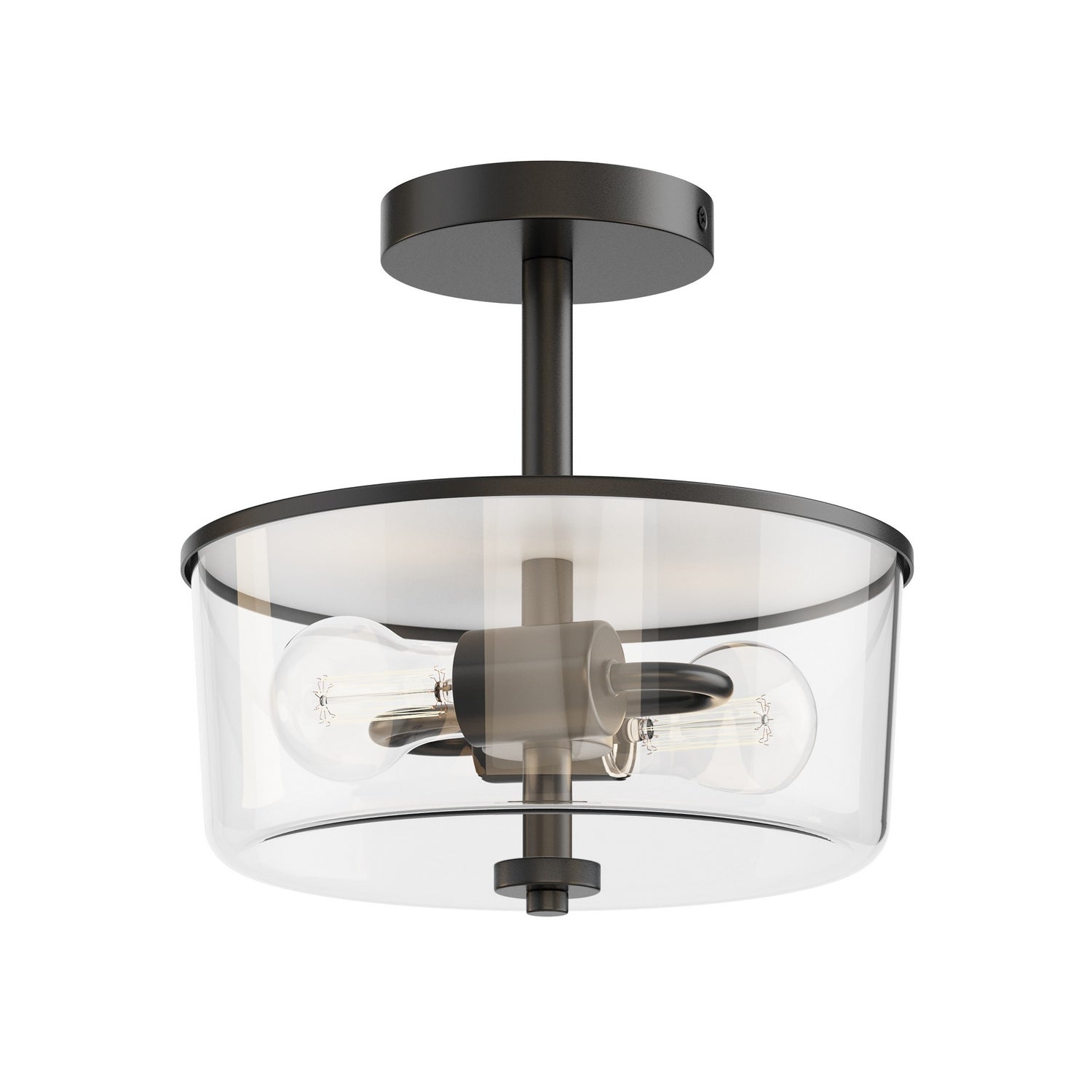 Maxim - 5692CLBK - Two Light Semi Flush/Pendant Convertible - Fuller - Black