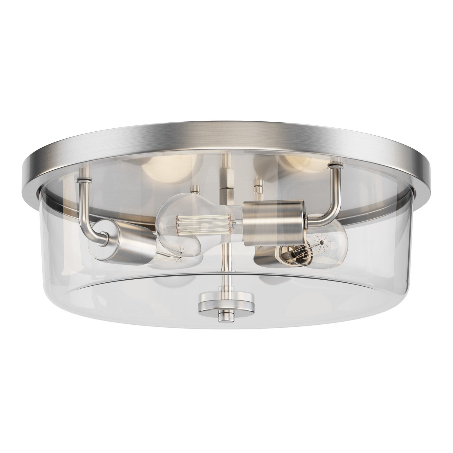 Maxim - 5693CLSN - Three Light Flush Mount - Fuller - Satin Nickel
